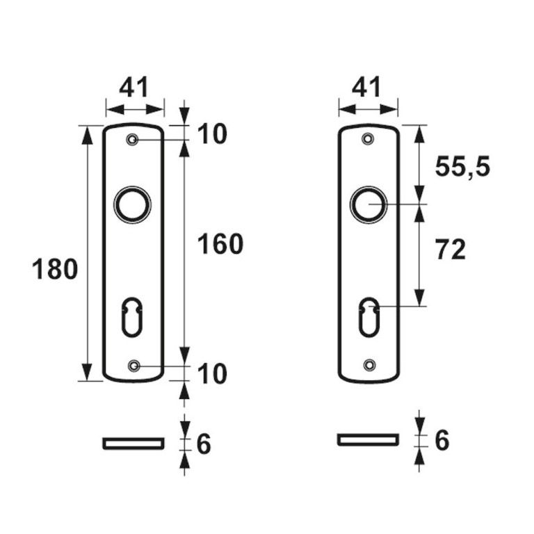 AXA Binnendeurschild Curve Sleutelgat